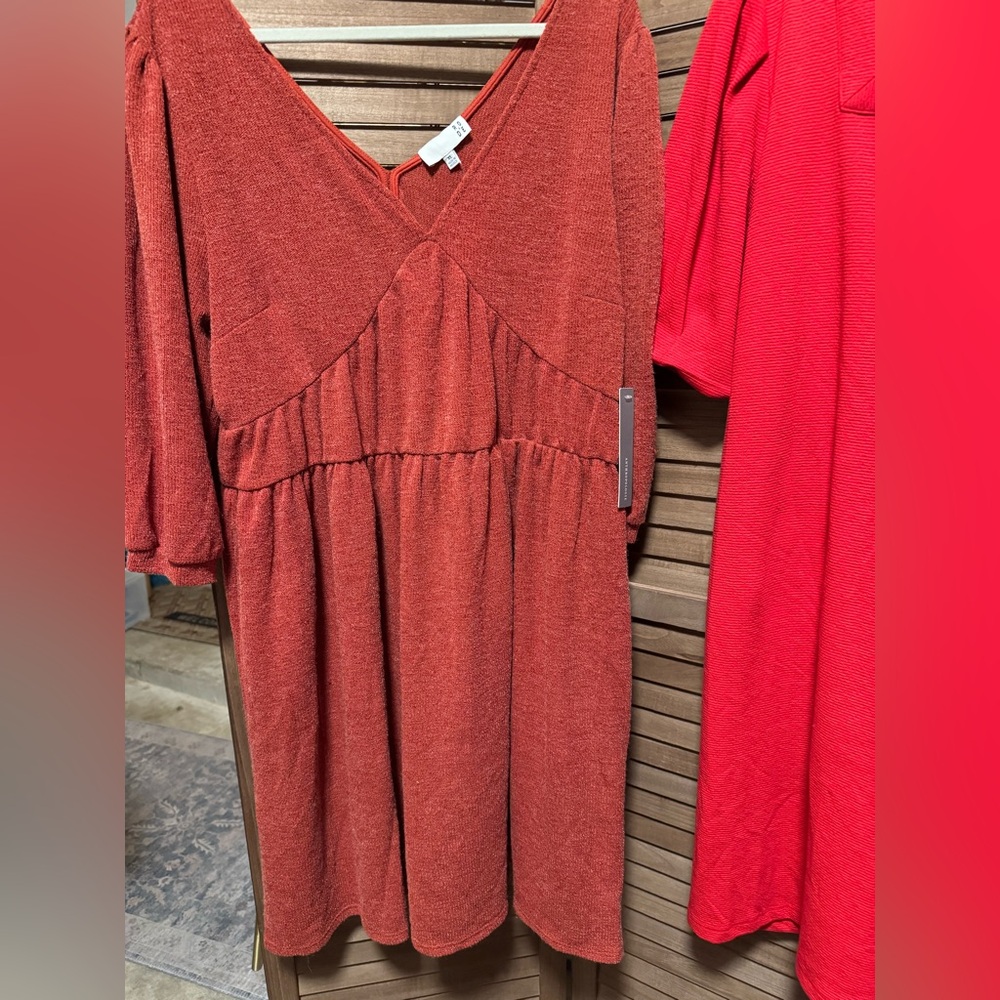 Anthropologie Burt Red Knit Dress -NWT